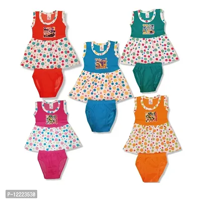 Born Baby Frock Pack of 5 Pcs 0-6 Months |6-9 Months ,