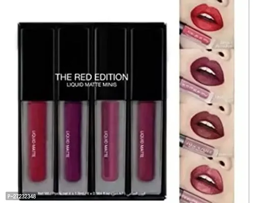 Classic The Red Edition Premium Quality Red Lipstick Pack Of 4-thumb0