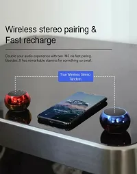 Mini Speaker Boost 4 Colorful Wireless Bluetooth Speaker Mini Electroplating Round Steel Speaker (Random from 4 Colour) Pack of 1-thumb1