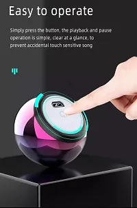 Mini Speaker Boost 4 Colorful Wireless Bluetooth Speaker Mini Electroplating Round Steel Speaker (Random from 4 Colour) Pack of 1-thumb3