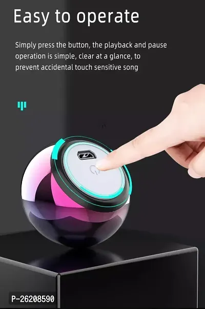 Mini Speaker Boost 4 Colorful Wireless Bluetooth Speaker Mini Electroplating Round Steel Speaker (Random from 4 Colour) Pack of 1-thumb4