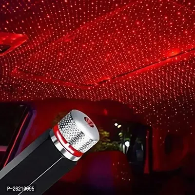 Mini LED Car Roof Star Night USB Decorative Projector Adjustable Atmosphere Ceiling Decor Dynamic Lamp (Red)