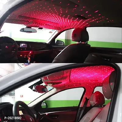 360 Degree Pattern Changing USB Star Projector Led Light USB Night Light for Cars, Bedroom, Truck LIGHT Led Light (red)-thumb4