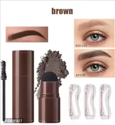 Eyebrow Stamp Kit with Stencil and Eyebrow Brush 6 g  (Brown)