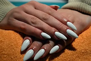 Nails for girls | nail extension | Artificial Nails Set With Nail Glue | Women Professional Artificial 100 Nail White | Beauty Tips For women | False Nails , Fake Nails. (Pack of 2 GLUE 2 NAILS)-thumb2