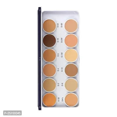 Full Coverage 12 Shades Supracolor Flawless Super Blendable, Waterproof, Long Lasting Dermacolor Mousse Foundation Palette for All Skin Types-thumb3