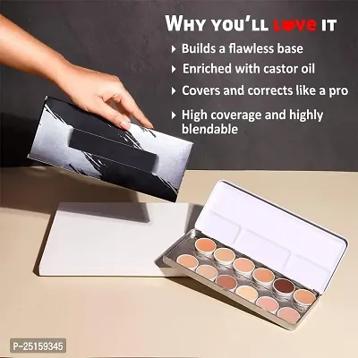 Full Coverage 12 Shades Supracolor Flawless Super Blendable, Waterproof, Long Lasting Dermacolor Mousse Foundation Palette for All Skin Types-thumb2