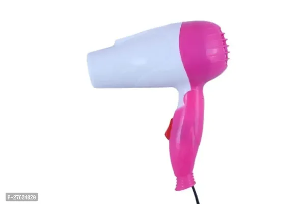 rofessional Dryer NV-1290 Hair Dryer With 2 Speed Control For WOMEN and MEN, Electric Foldable Hair Dryer 1000 Watts (Pink and White)-thumb0