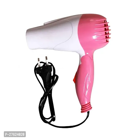 rofessional Dryer NV-1290 Hair Dryer With 2 Speed Control For WOMEN and MEN, Electric Foldable Hair Dryer 1000 Watts (Pink and White)-thumb2