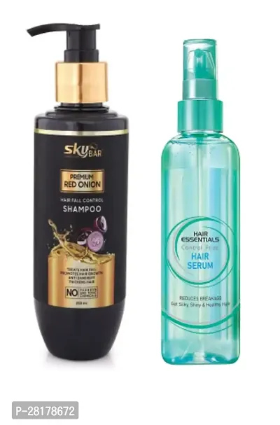 Onion Shampoo for Anti Hair Fall  Hair Growth  250ml With Gloss Hair Serum (100 ml)