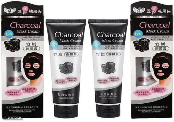 Charcoal Face Mask Cream 130 gm Each Pack of 2-thumb0