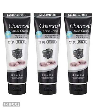 Charcoal Face Mask Cream 130 gm Each Pack of 3-thumb0