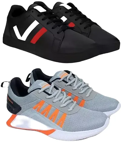 Stylish Sports Shoes for Men Pack Of 2