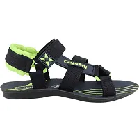 RAYS Combo Pack Of 2 Green, Black Flats Sandal Comfortable Sandals for Men's Size-9-thumb4