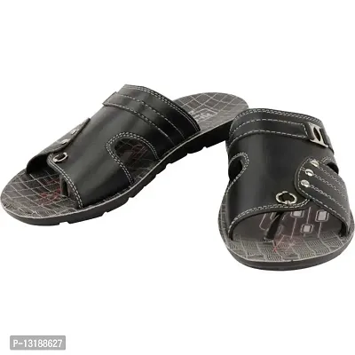 RAYS Combo Pack Of 2 Green, Black Flats Sandal Comfortable Sandals for Men's Size-9-thumb2