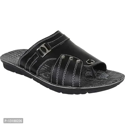 RAYS Black Casual Sandal Comfortable Sandals for Men's Size-6-thumb0