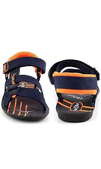 RAYS Men's PVC Sole Synthetic Leather Outdoor Sandals/Floaters (Orange, Size : 6 UK)-thumb4