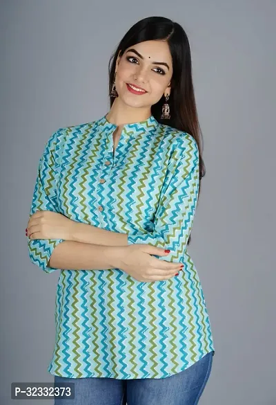 Classic Cotton Printed Tops for Womens-thumb0