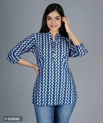 Classic Cotton Printed Tops for Womens