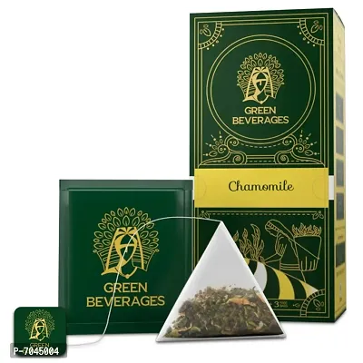 Green Beverages Chamomile Green Tea - 27 Pyramid Tea Bags | Natural Fresh  Pure | Helps In Soothing, Sleeping, Calm, Boosts Immunity-thumb0