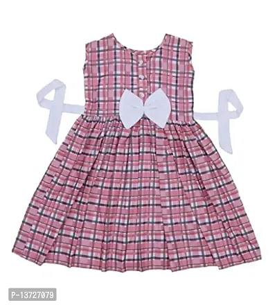 Milatra Fashion Girls Cotton Toddler Floral Print Frilled Dress | Baby Pink | Milatra Fashion-1057.Z-thumb0
