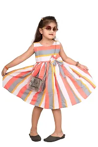 Milatra Fashion Girls Cotton Toddler Belted Dress | Parrot | Milatra Fashion-1052-thumb4