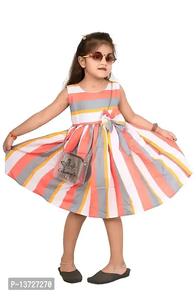Milatra Fashion Girls Cotton Toddler Belted Dress | Parrot | Milatra Fashion-1052-thumb5