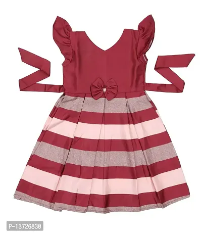 Milatra Fashion Girls Cotton Toddler Belted Dress | Multicolor | Milatra Fashion-1068