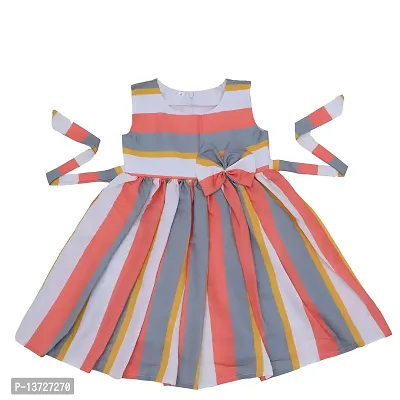 Milatra Fashion Girls Cotton Toddler Belted Dress | Parrot | Milatra Fashion-1052