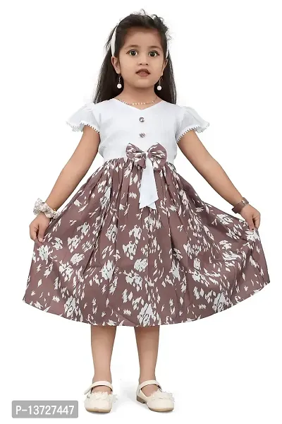 Milatra Fashion Toddler Girls Floral Print Ruffle Trim Belted Dress | Multicolor | Milatra Fashion-1081-thumb4