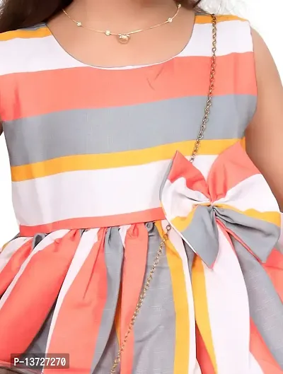 Milatra Fashion Girls Cotton Toddler Belted Dress | Parrot | Milatra Fashion-1052-thumb4