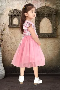 Pink cotton Printed frocks for Girls-thumb1