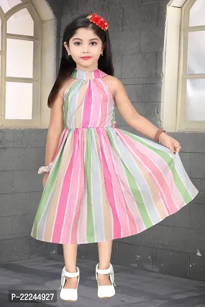 Classic Printed Dresses For Girls-thumb0