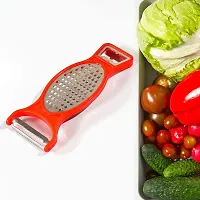 Eva Homes 3 in 1 Multipurpose Pack of 1 Peeler / Vegetable Scrapper Double Edge Serrated Grater with Garlic Shredder-thumb1