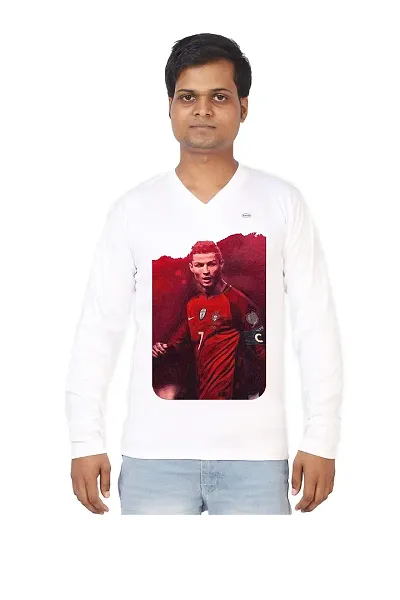 Style Eva - | 245 - Cristiano Ronaldo | Cristiano Ronaldo Full Sleeve V Neck T-Shirt