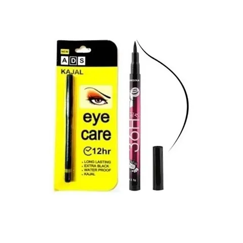 Combo Pack Eyeliner 36Hr Eyeliner With ADS Kajal