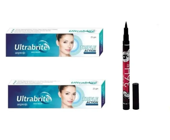 Ultrabrite Skin whitening cream pack 2  get one 36h Eyeliner