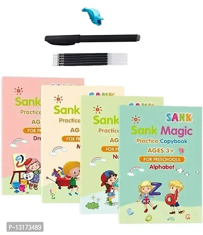 New Sank Magic Practice Copybook (4 Book+1 Pen+10 Refill) Reusable Books-thumb0