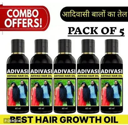 Adivasi Neelambari All Type of Hair Problem Herbal Growth Hair Oil Dandruff Control - Long Hair - Hair Regrowth Hair Oil with Goodness of and Loki Oil  Hair Oil(60 ml) PACK-5-thumb0