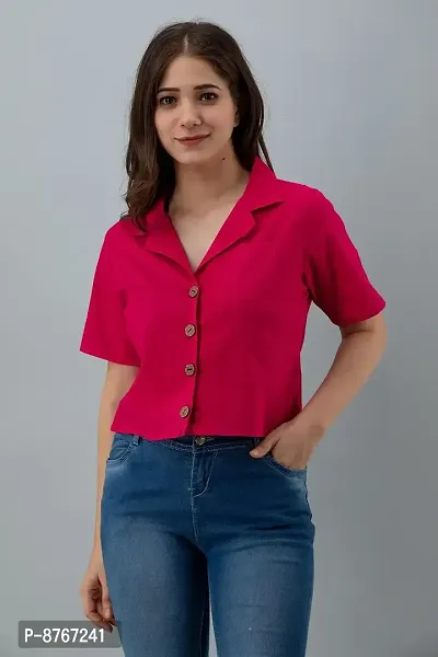 Mayero Woman Solid Shirt Tops-thumb2