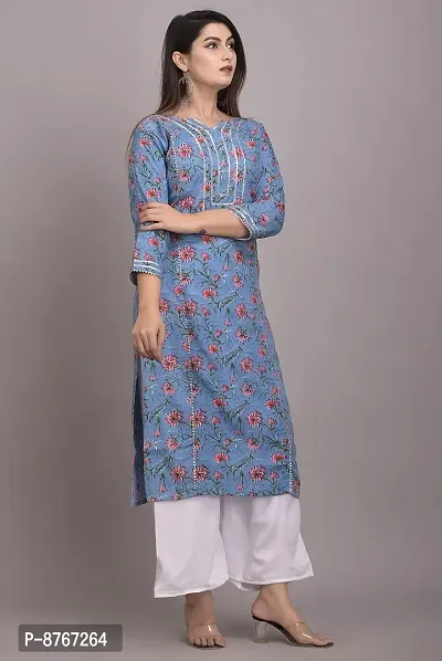 Mayero Womens Floral Printed Kurta With Palazzo Set-thumb2