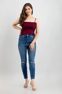 Mayero Woman Sleeveless Solid Crop Tops-thumb4