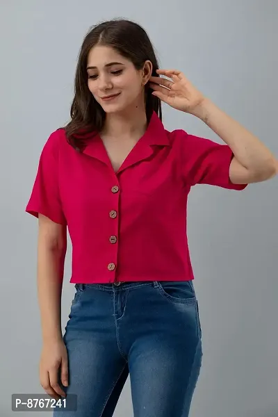 Mayero Woman Solid Shirt Tops-thumb5