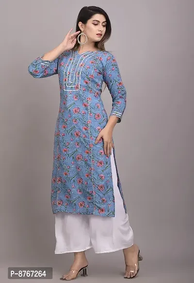 Mayero Womens Floral Printed Kurta With Palazzo Set-thumb5