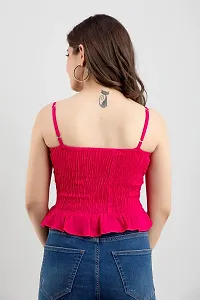 Mayero Woman Sleeveless Solid Crop Tops-thumb1