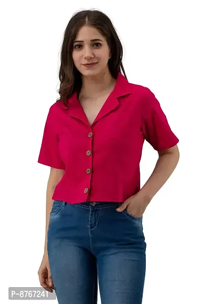 Mayero Woman Solid Shirt Tops-thumb0