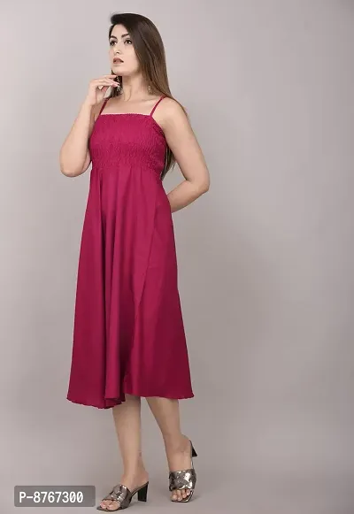Mayero Solid Rayon Blend Stitched Anarkali Gown (Pink)-thumb5