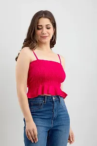 Mayero Woman Sleeveless Solid Crop Tops-thumb4