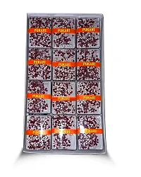 PUKARI BINDI Maroon Round Shapes Bindi Pack of (12Pcs in 1 box )for Women  Girls Indian culture.-thumb2