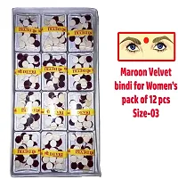 Beautiful Velvet Bindi For Women Pack Of 12-thumb1